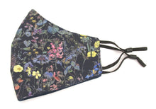 Wild Flowers Navy Face Covering / Mask Made with Liberty Fabric