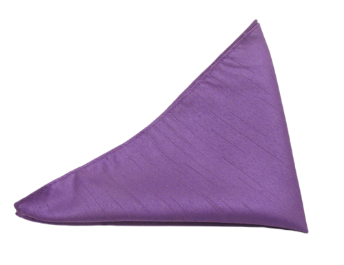 Van Buck Slub Plain Purple Pocket Square