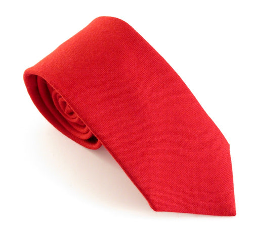 Red Wool Tie by Van Buck