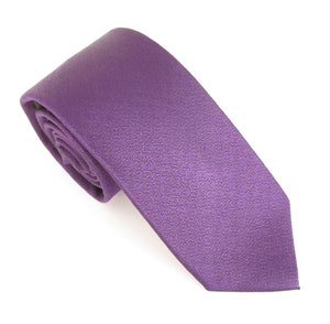Purple Self Pattern Red Label Silk Tie By Van Buck