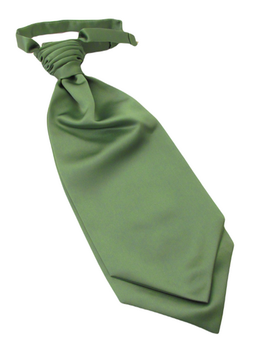 Fern Green Satin Wedding Cravat by Van Buck