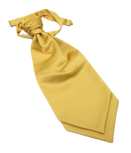 Gold Satin Wedding Cravat by Van Buck