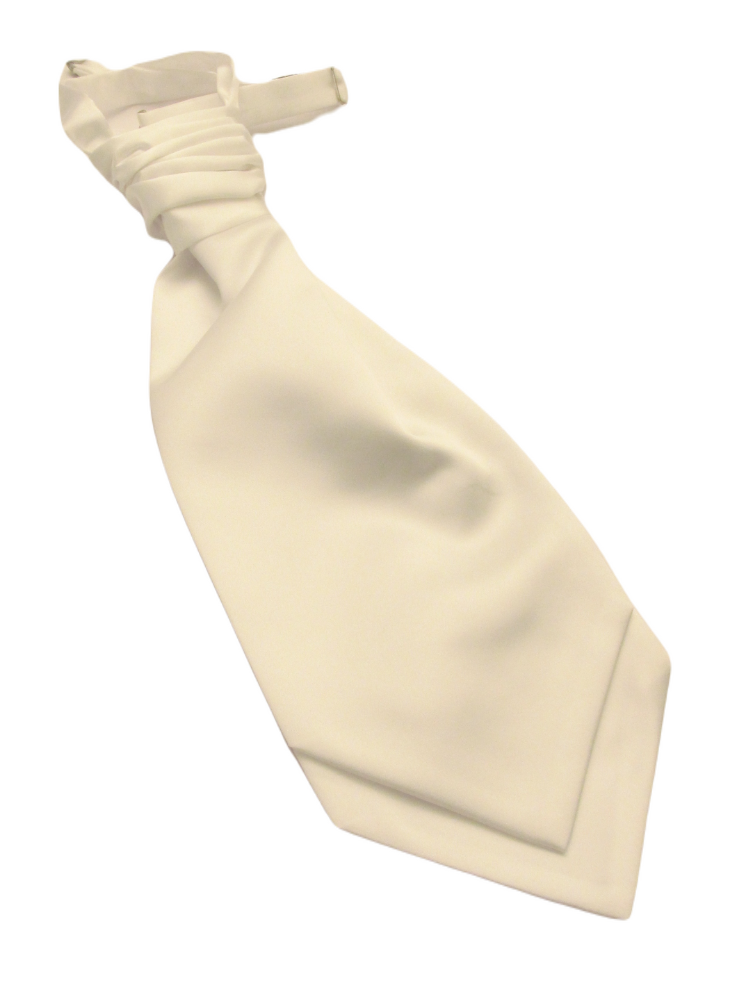 Ivory Satin Wedding Cravat by Van Buck