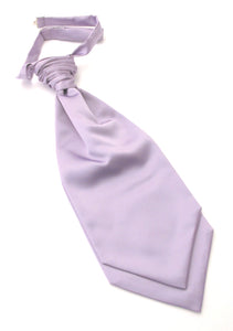 Lilac Satin Wedding Cravat by Van Buck