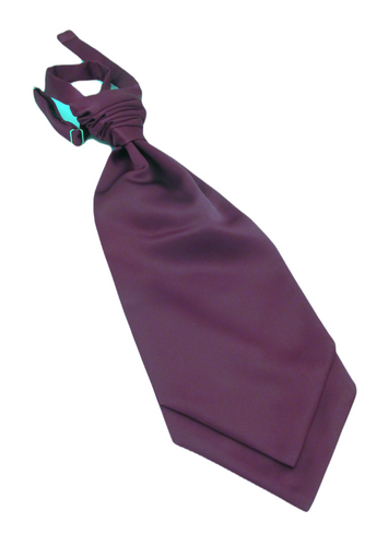 Purple Satin Wedding Cravat by Van Buck