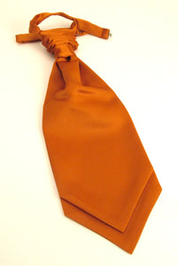Rust Satin Wedding Cravat by Van Buck