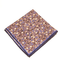 Brown Floral Silk Fancy Pocket Square by Van Buck