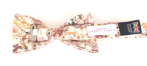 Liberty Print Wild Flowers Pink Bow Tie by Van Buck